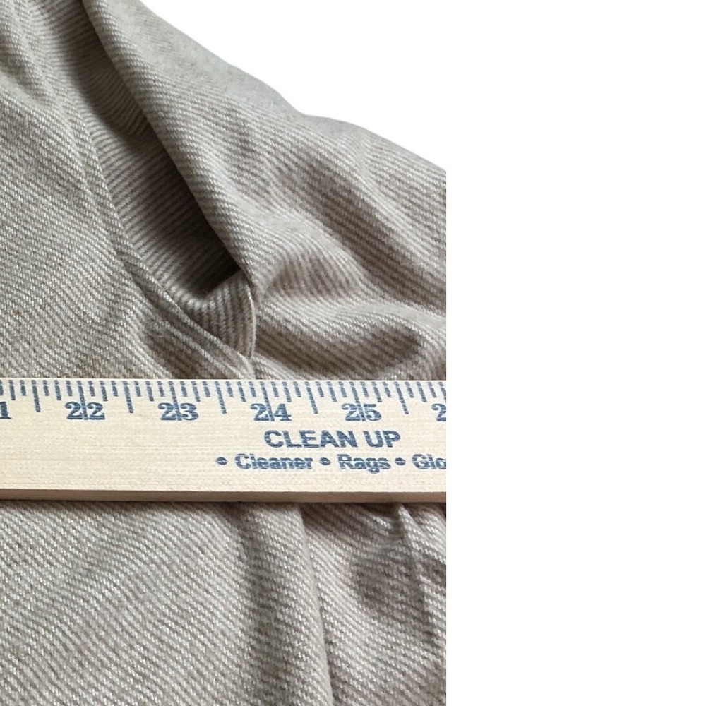 GH Bass Co Long Sleeve Oversized Shacket Shirt Jacket Beige Herringbone Size L - Picture 7 of 8